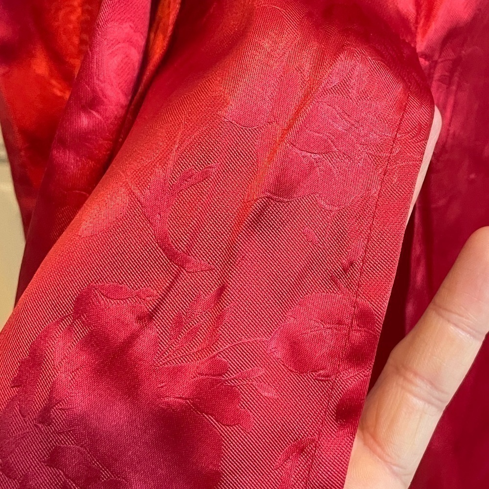 Gunne Sax vintage red lace peplum high neck dress - Picture 7 of 16